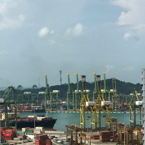 Port of Singapore, showing the marine industry